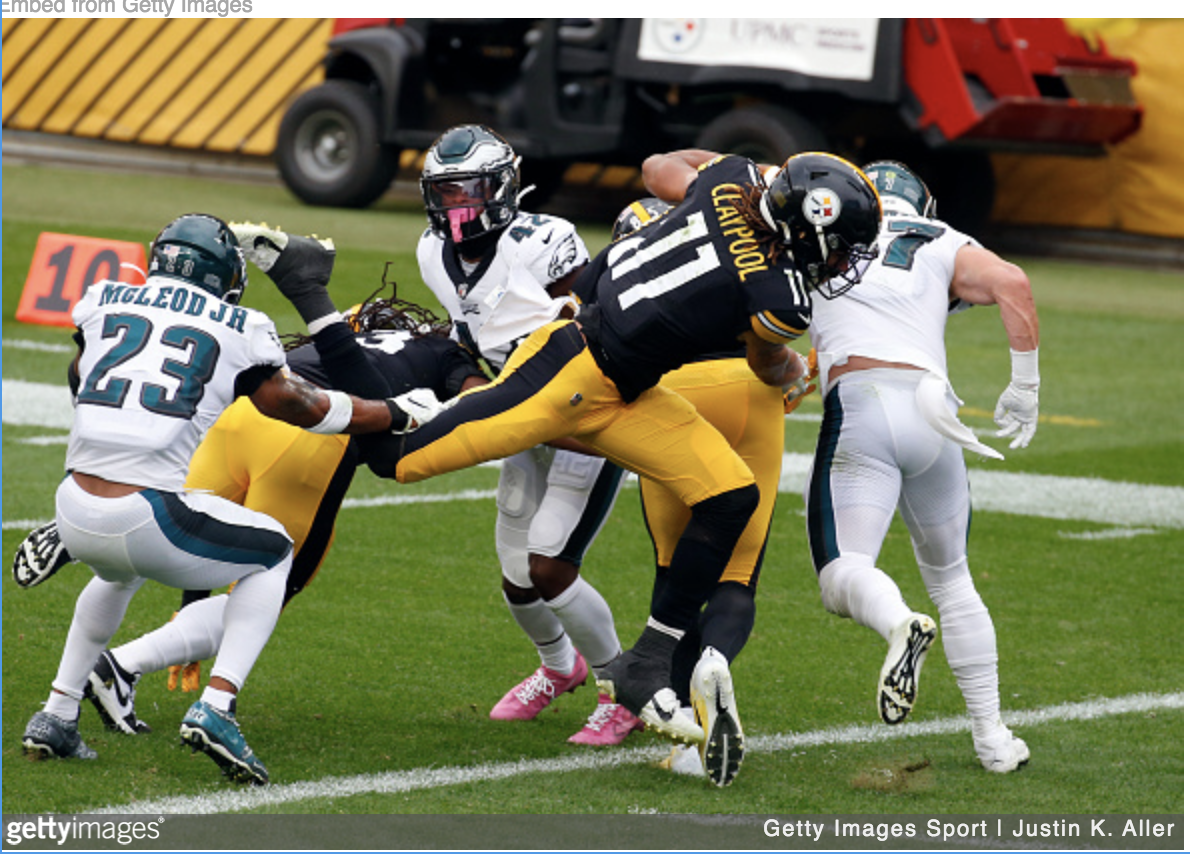 Second-Round Knockout: Eagles Succumb To Claypool, Steelers