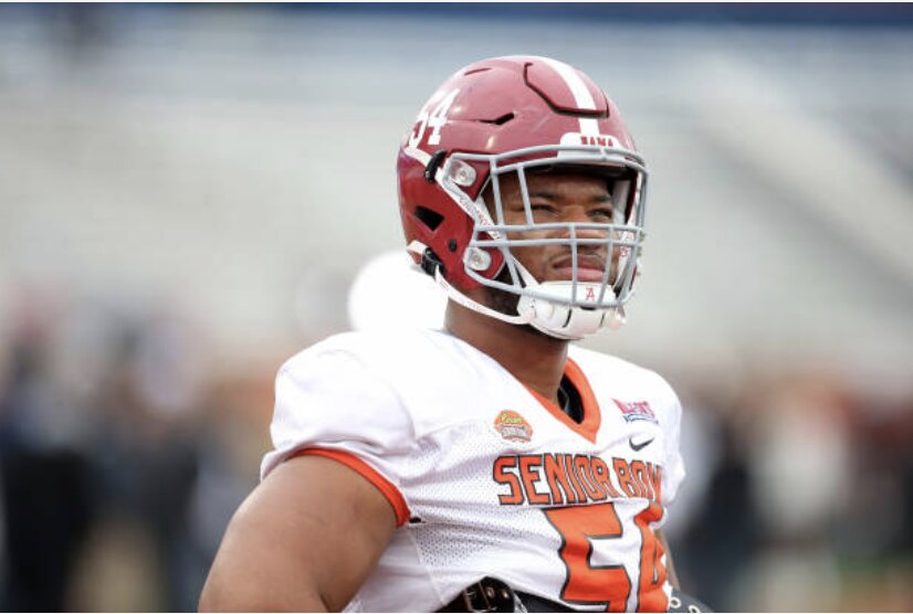 GETTY IMAGES: Alabama product Tyler Steen, an offensive lineman, was the first of two third-round picks for the Eagles in the 2023 NFL Draft.