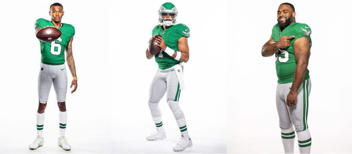 eagles kelly green uniforms 2023
