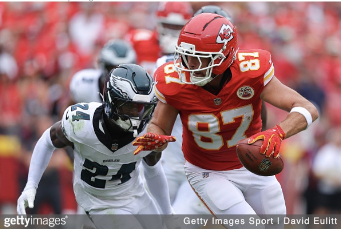 andrew mukuba eagles vs. chiefs week 2 getty