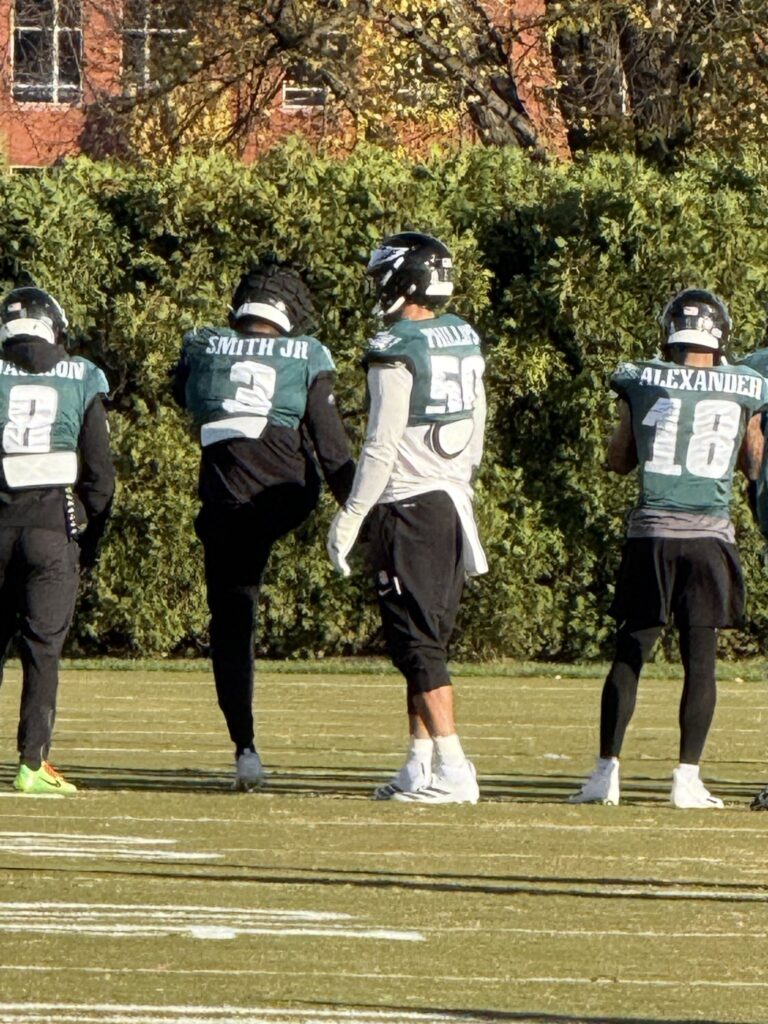 Eagles 2025 practice November vs. Packers dicecco