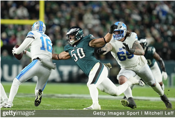 Eagles Lions Week 11 getty images goff jaelan phillips