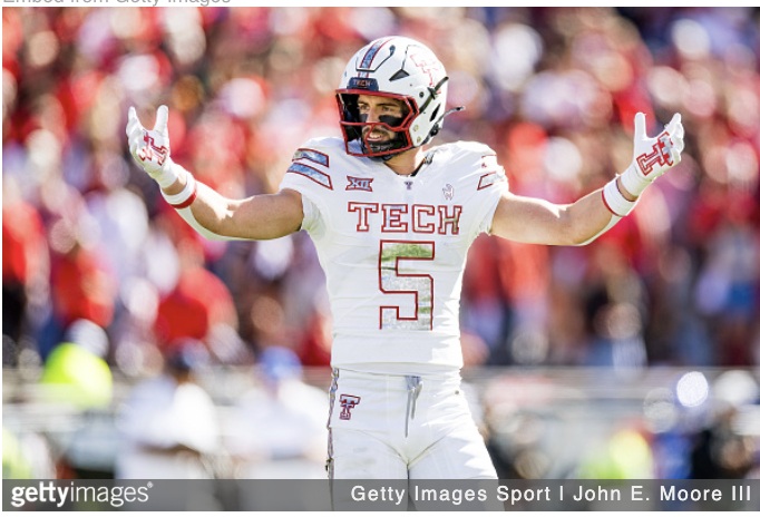 getty Texas Tech Cole Wisniewski Eagles 7th round pick 2026