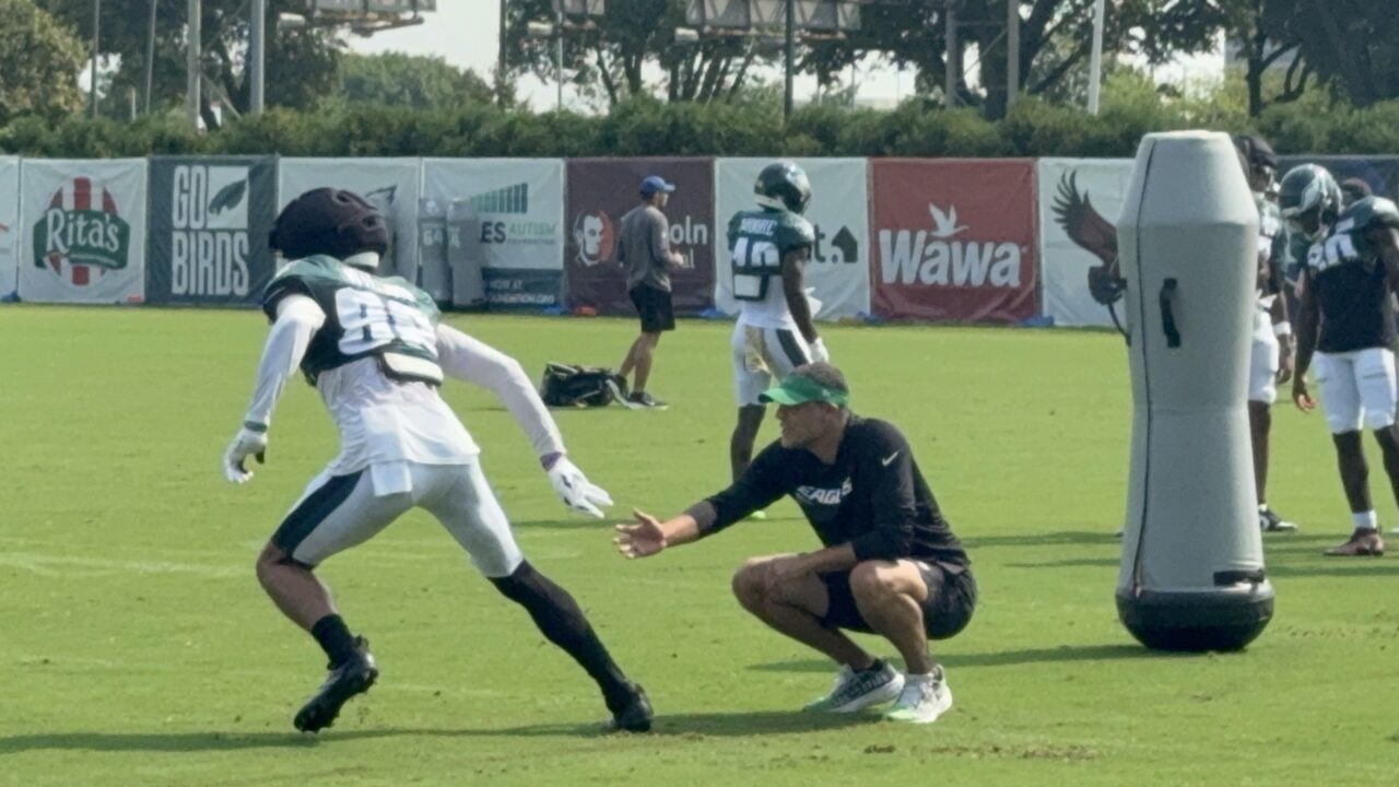 mosher eagles 2026 training camp johnny wilson aaron morehead