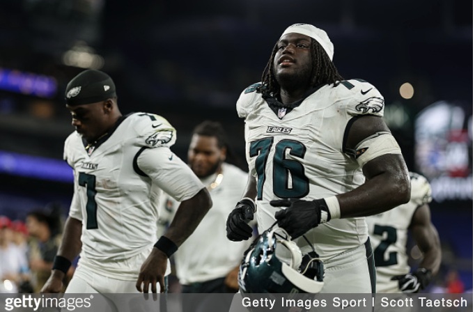getty 2026 rookie OL Micah Morris eagles preseason